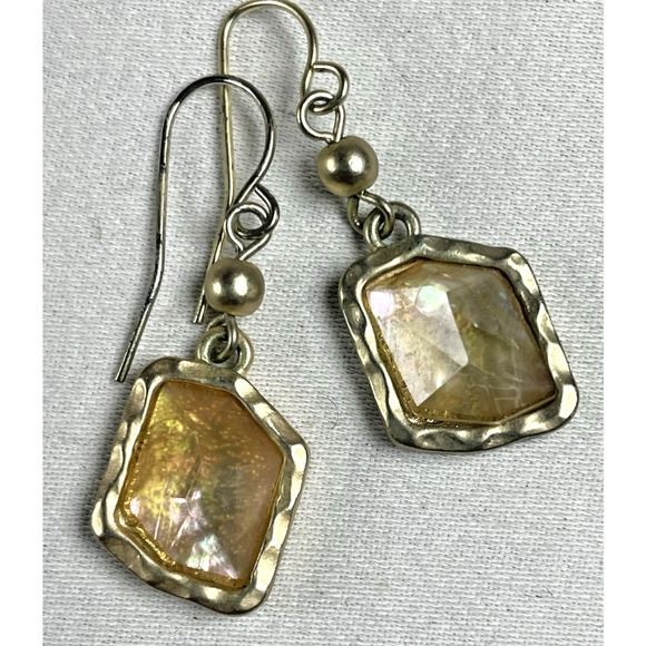 Kenneth Cole Modernist Enamel Geometric Square Silver Tone Earring-Necklace Set - Picture 6 of 8